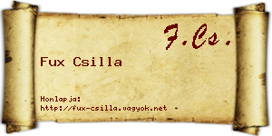Fux Csilla névjegykártya
