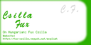 csilla fux business card